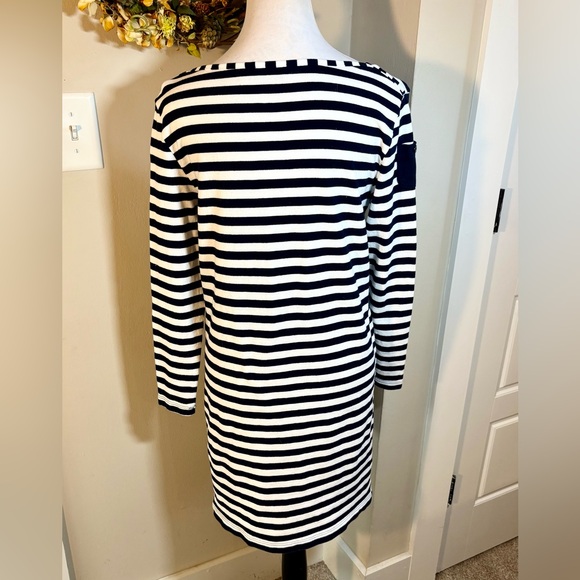 VINEYARD VINES Long-Sleeve Cotton Striped Navy/White Dress in Deep Bay Sz XS - Picture 6 of 11